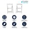 Flash Furniture HERCULES Series White Wood Folding Chair with Vinyl Padded Seat, PK2 2-XF-2901-WH-WOOD-GG - alternate 2